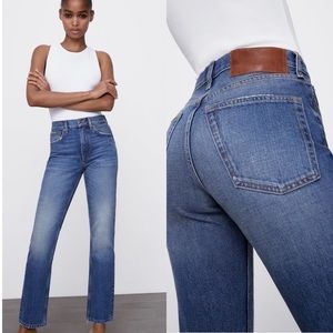 ZARA: Slim Fit, Mid Rise, Indigo Blue Jeans